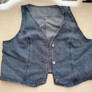 Denim Sleeveless Vest Top